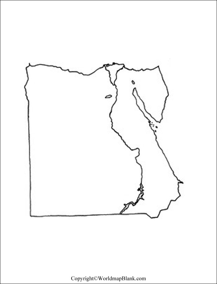 Blank Map of Egypt – Outline, Transparent, PNG Map