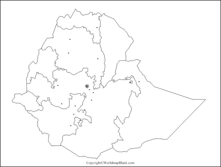 Printable Blank Map Of Ethiopia Outline Transparent Png Map