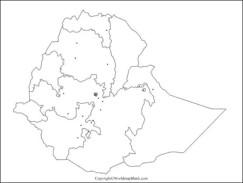 Blank Ethiopia Map Outline