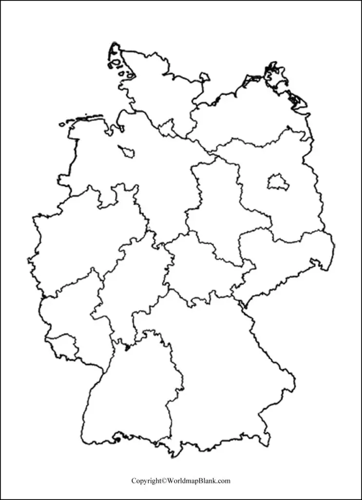 Blank Map of Germany | World Map Blank and Printable