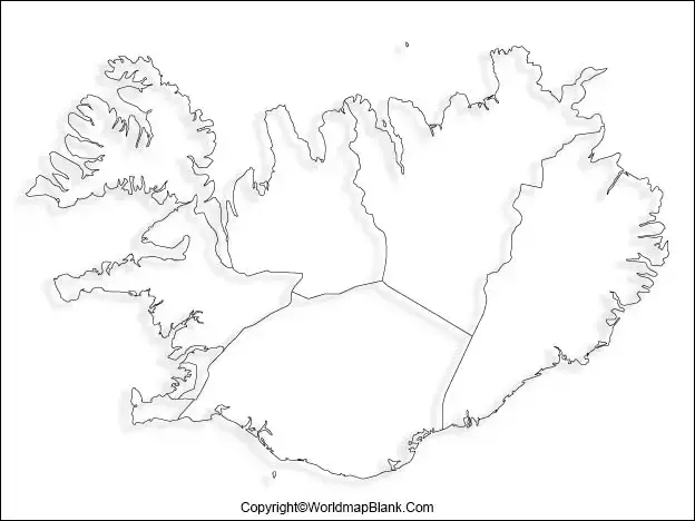 Iceland Blank Map Outline