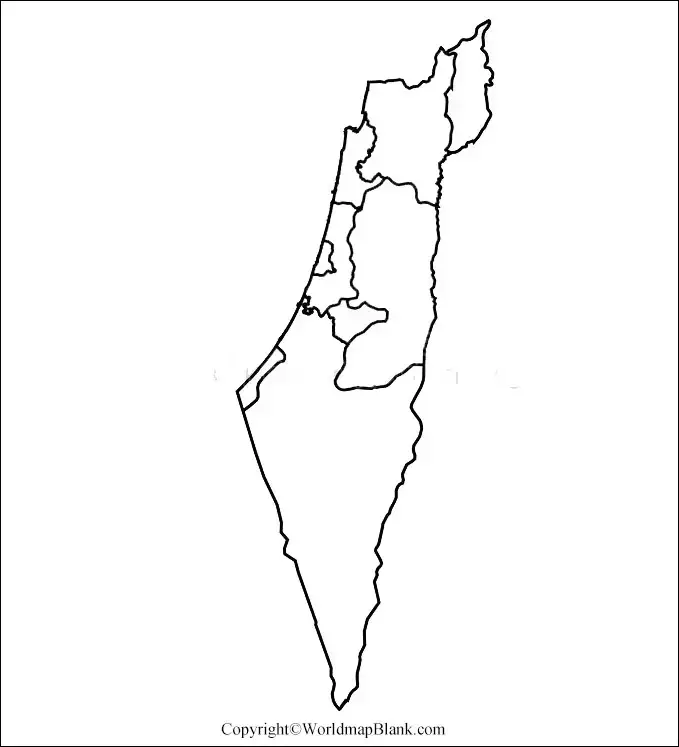 Israel Blank Map Outline