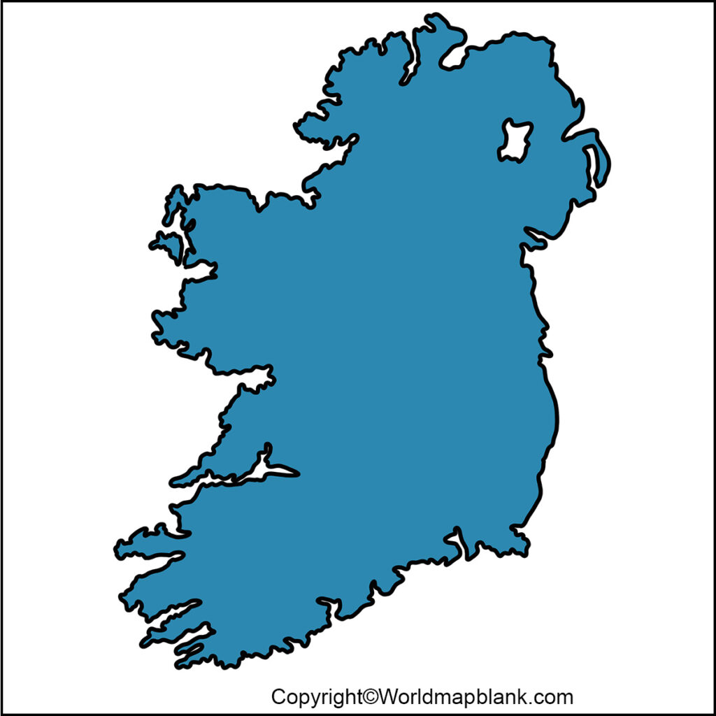 Blank Map of Ireland - Outline
