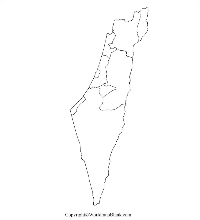 Map of Israel Worksheet