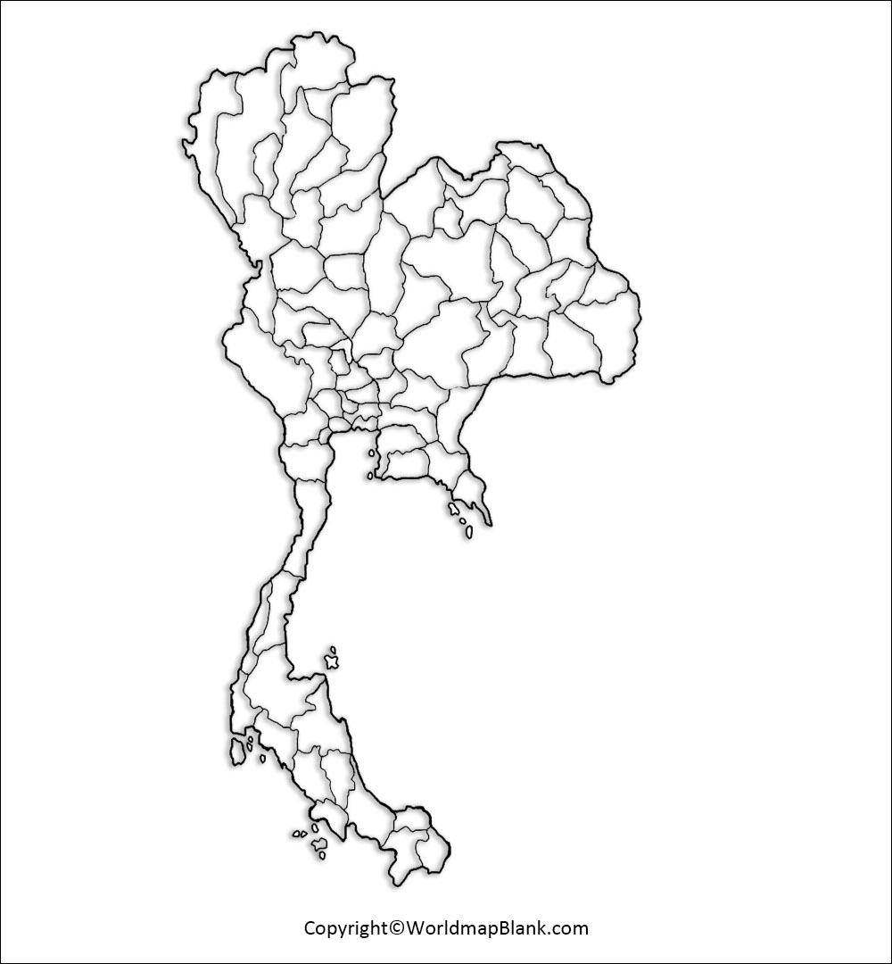 Stumme Karte von Thailand