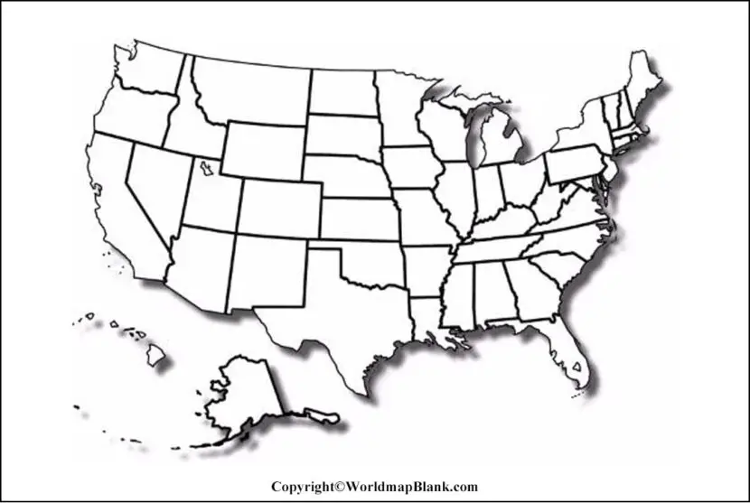 Printable Blank Map of the United States – Outline USA [PDF]