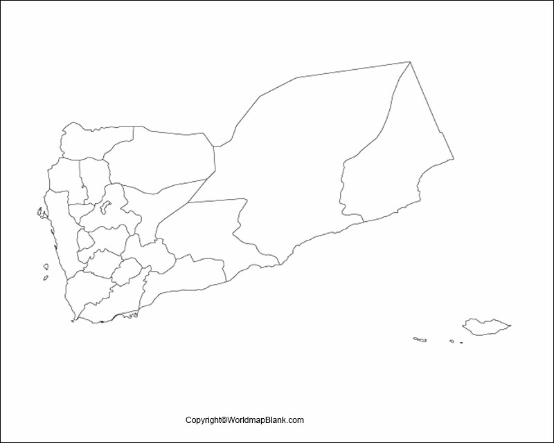 Map of Yemen Worksheet