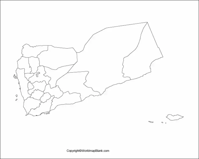 Map of Yemen Worksheet