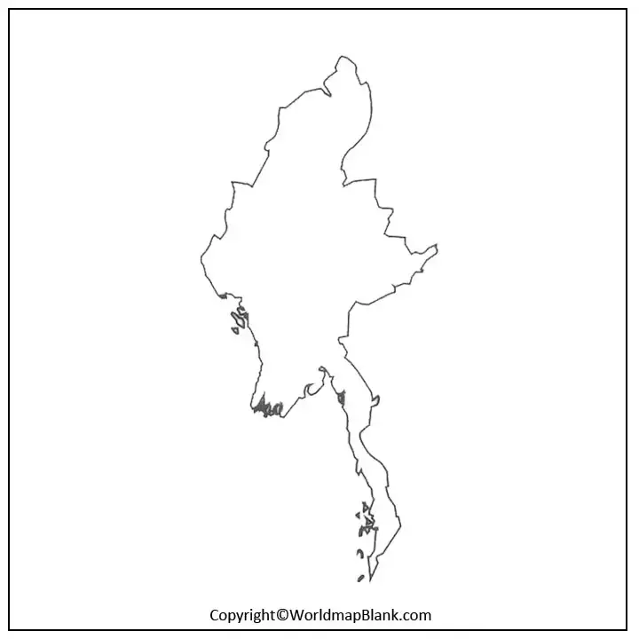 Blank Map of Myanmar
