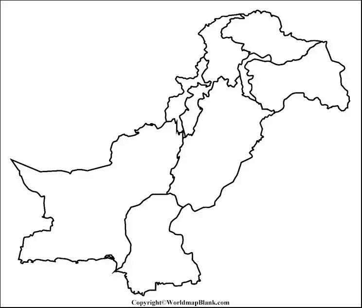 Blank Map of Pakistan