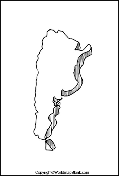 Printable Map of Argentina