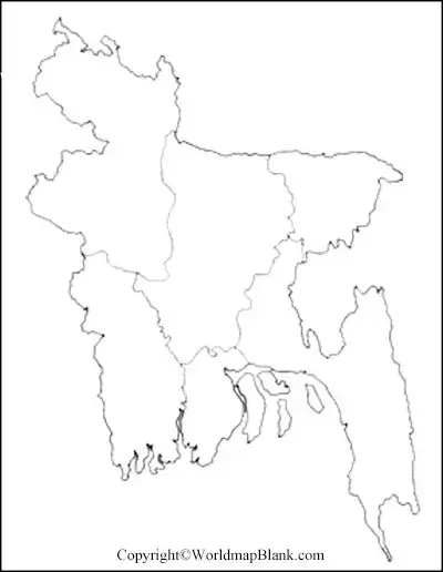 Printable Map of Bangladesh