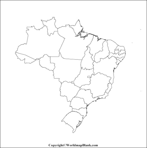 Printable Map of Brazil
