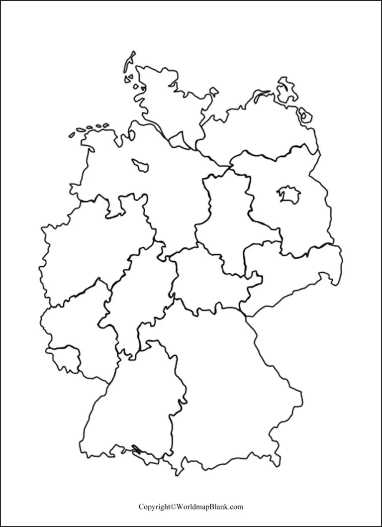 Printable Blank Map of Germany Outline, Transparent, PNG Map