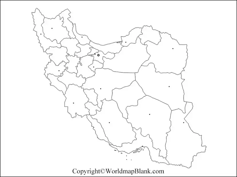 Printable Map of Iran