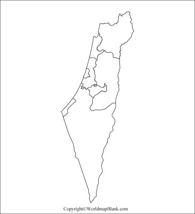 Printable Map of Israel