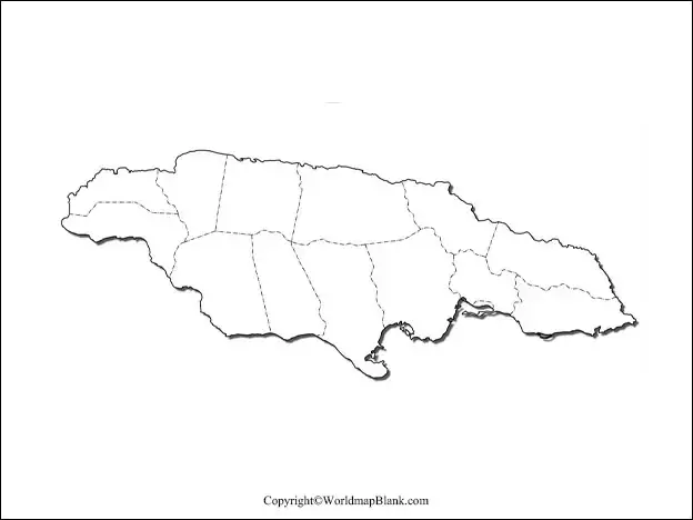 Printable Map of Jamaica