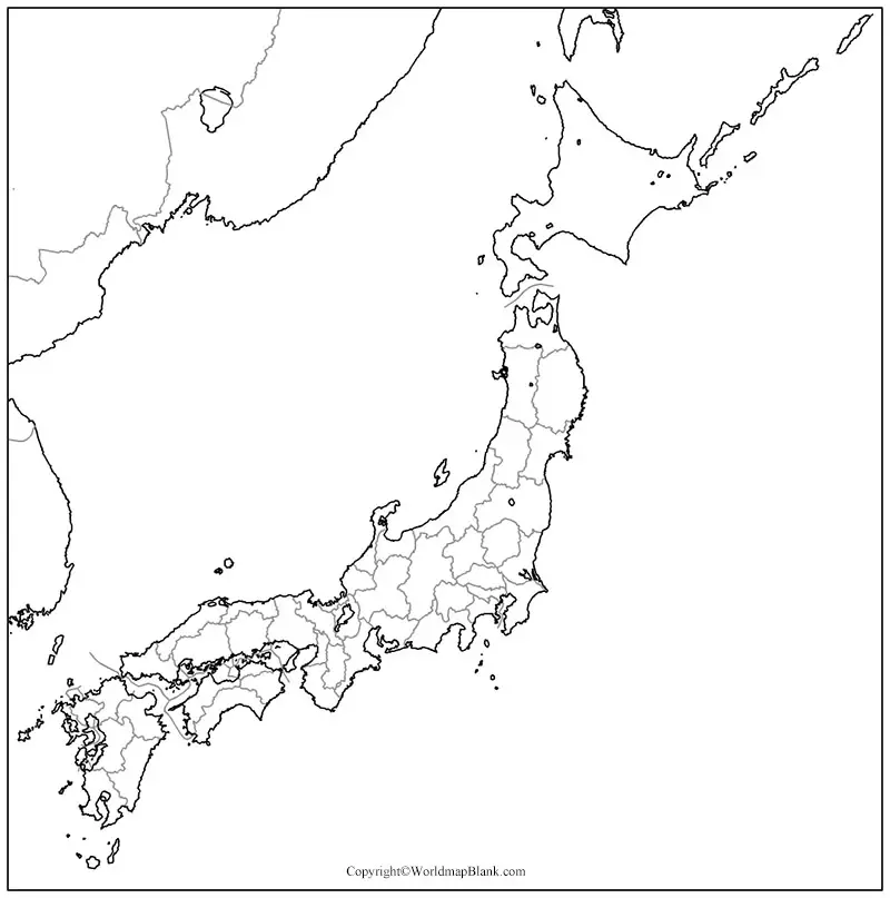 Printable Map of Japan