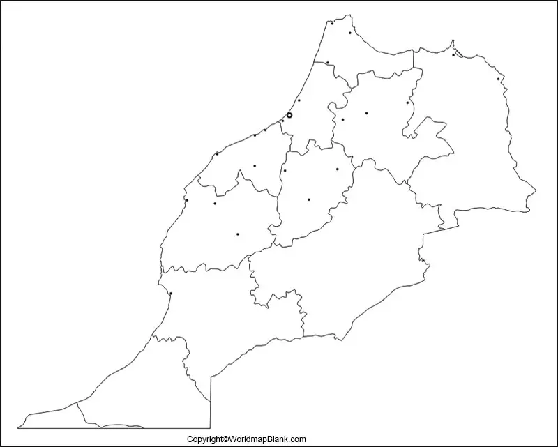 Printable Map of Morocco