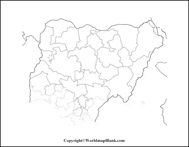 Printable Map of Nigeria