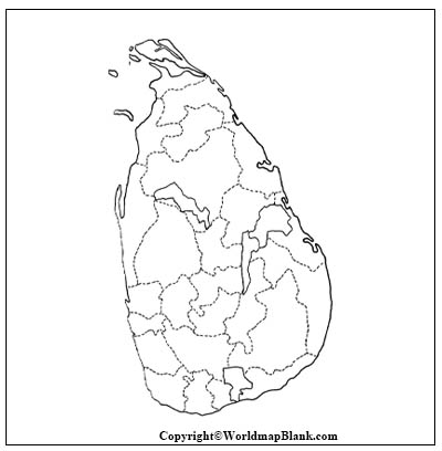 Printable Blank Map Of Sri Lanka Outline Transparent Map