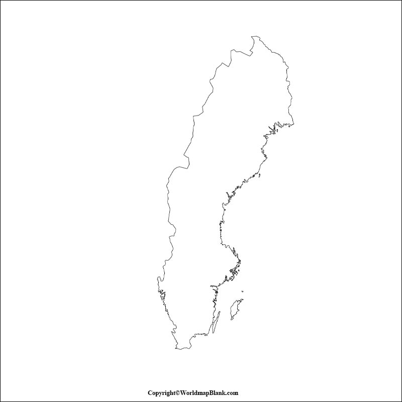 Printable Map of Sweden