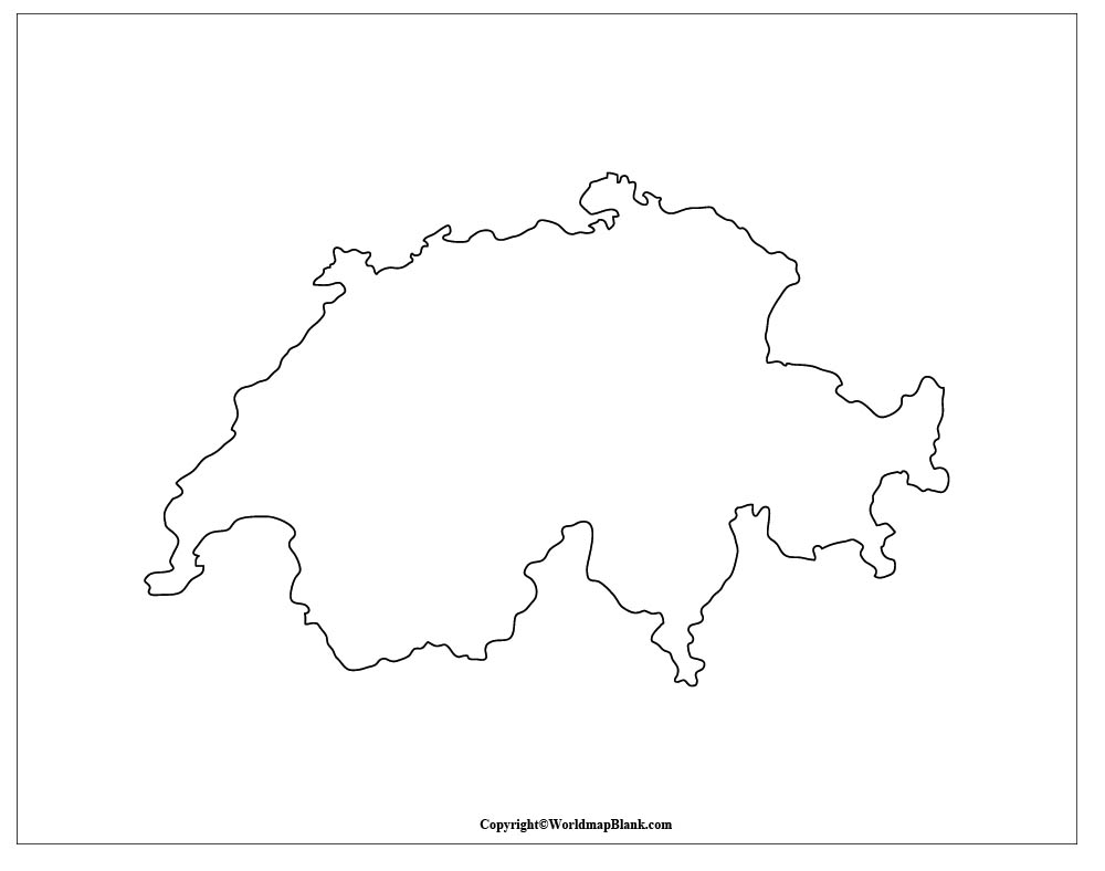 Stumme Karte Der Schweiz Umrisskarte Der Schweiz PDF   Printable Map Of Switzerland 