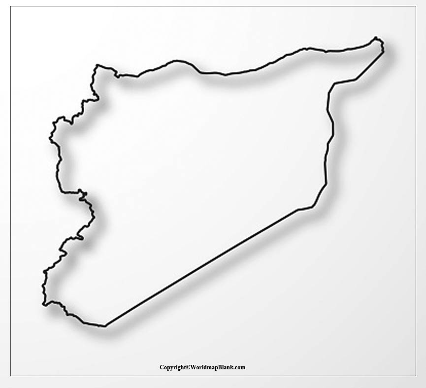 Printable Blank Map Of Syria Outline Transparent PNG Map