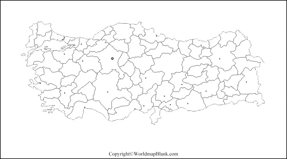Printable Map of Turkey