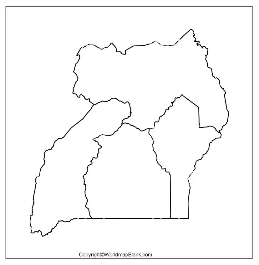 Printable Map of Uganda
