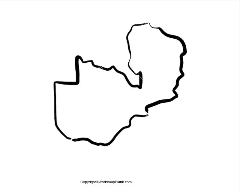 Printable Map of Zambia