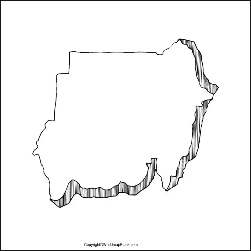Sudan Blank Map Outline