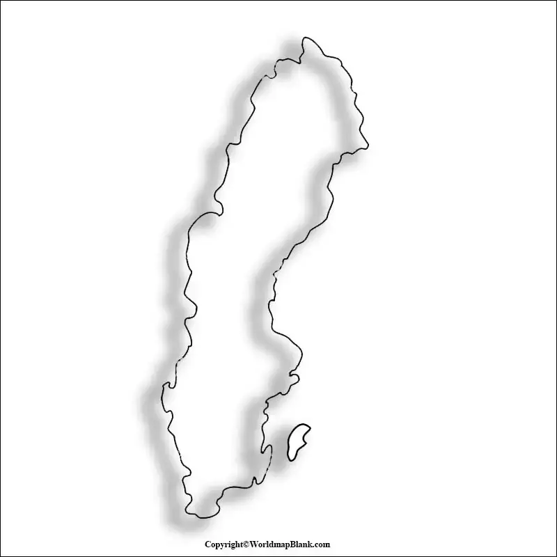 Sweden Blank Map Outline