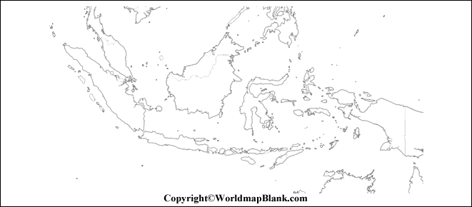 Map of Indonesia for Practice Worksheet