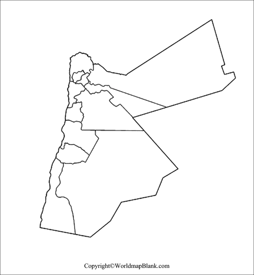 Transparent Jordan Map - PNG