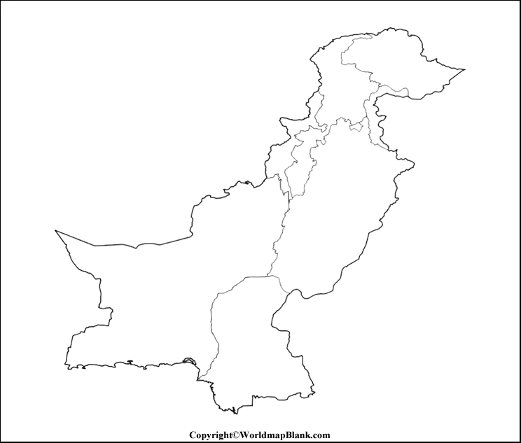 Transparent Blank Map of Pakistan