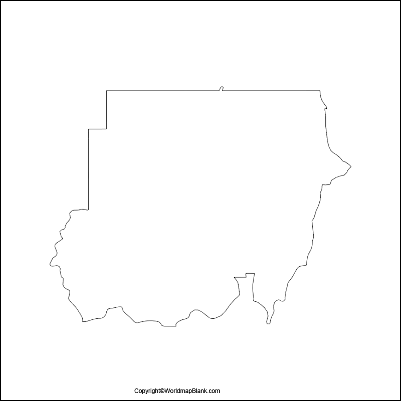Transparent PNG Map of Sudan