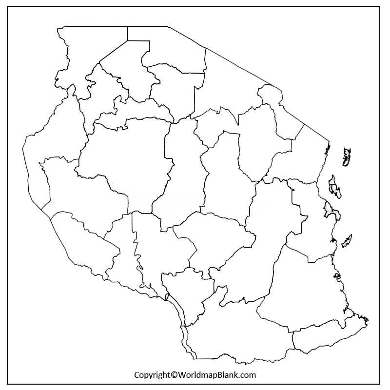 Transparent Png Blank Map of Tanzania