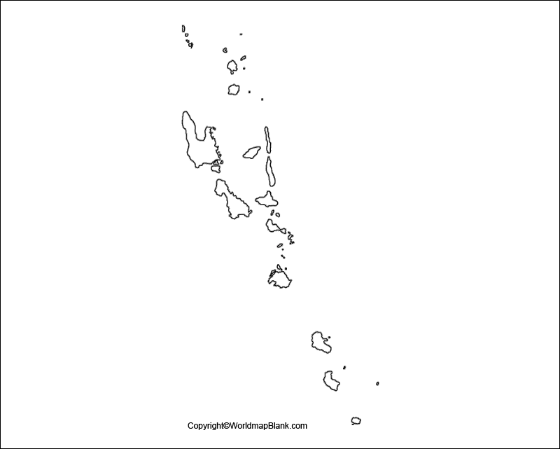 Transparent PNG Map of Vanuatu