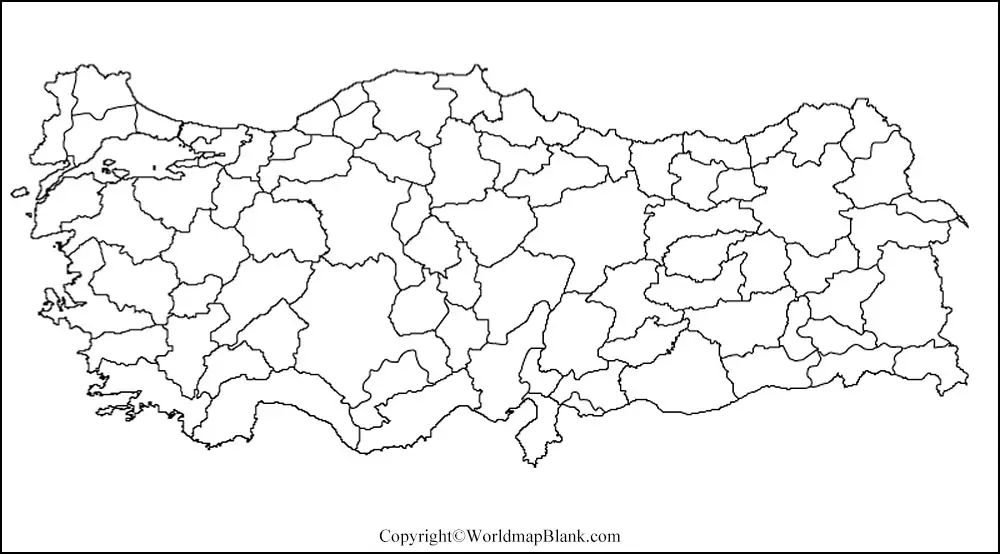 Blank Map of Turkey 