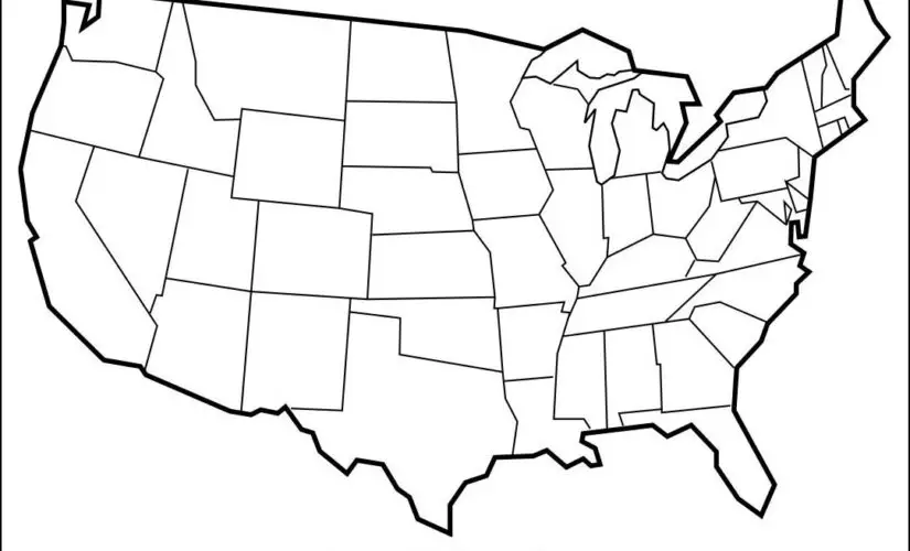 Usa Blank Map Outline