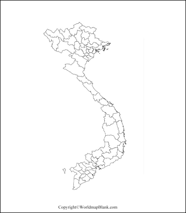 Vietnam Blank Map Outline