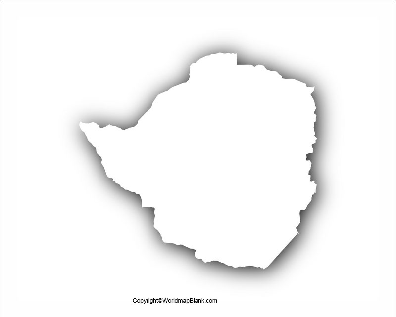 Zimbabwe Blank Map Outline