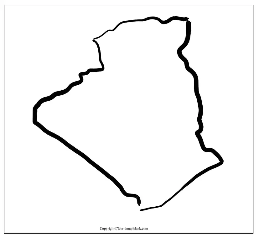 Algeria Blank Map Outline