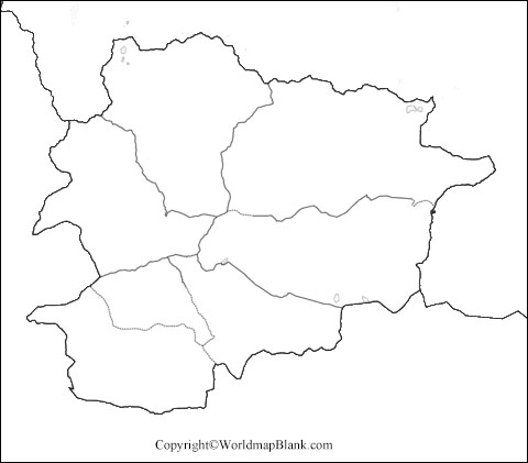 Blank Map of Andorra