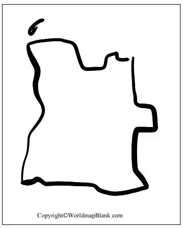 Angola Blank Map Outline