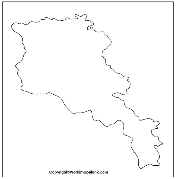 Armenia Blank Map Outline