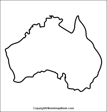 Australia Blank Map Outline