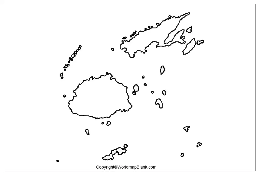 Blank Map of Fiji Outline