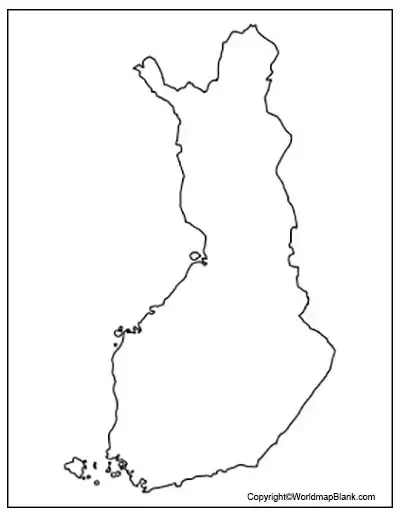 Finland Blank Map Outline